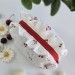 Small cherries cosmetic bag with ruffles