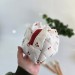 Small cherries cosmetic bag with ruffles