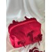 Small red velvet cosmetic bag with bows
