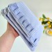 Blue striped Tablet sleeve with ruffles