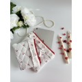 Cherry print tablet sleeve with ruffles
